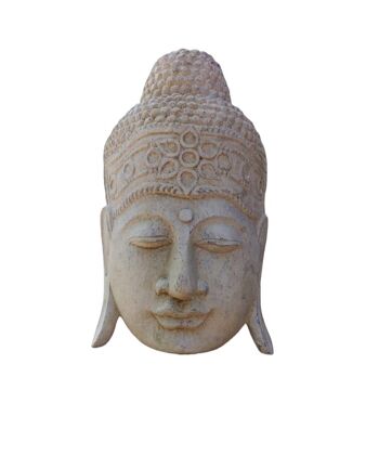 MUR BOIS TÊTE DE BOUDDHA 25X40X0CM HM472275