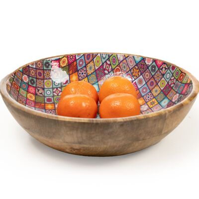 COLORFUL LACQUERED WOOD BOWL HM2424