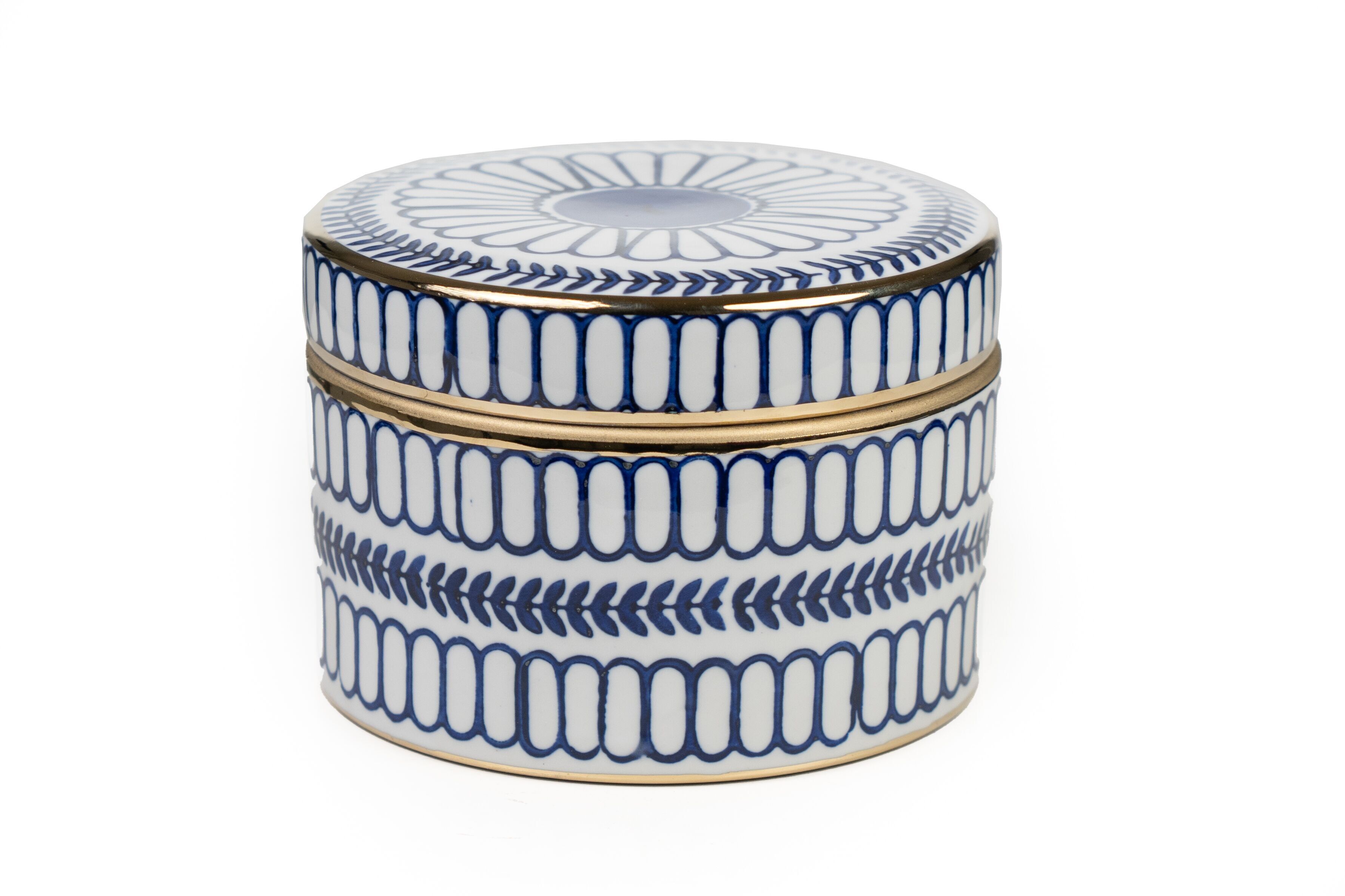 BOITE PORCELAINE BLEU/BLANC HM843881