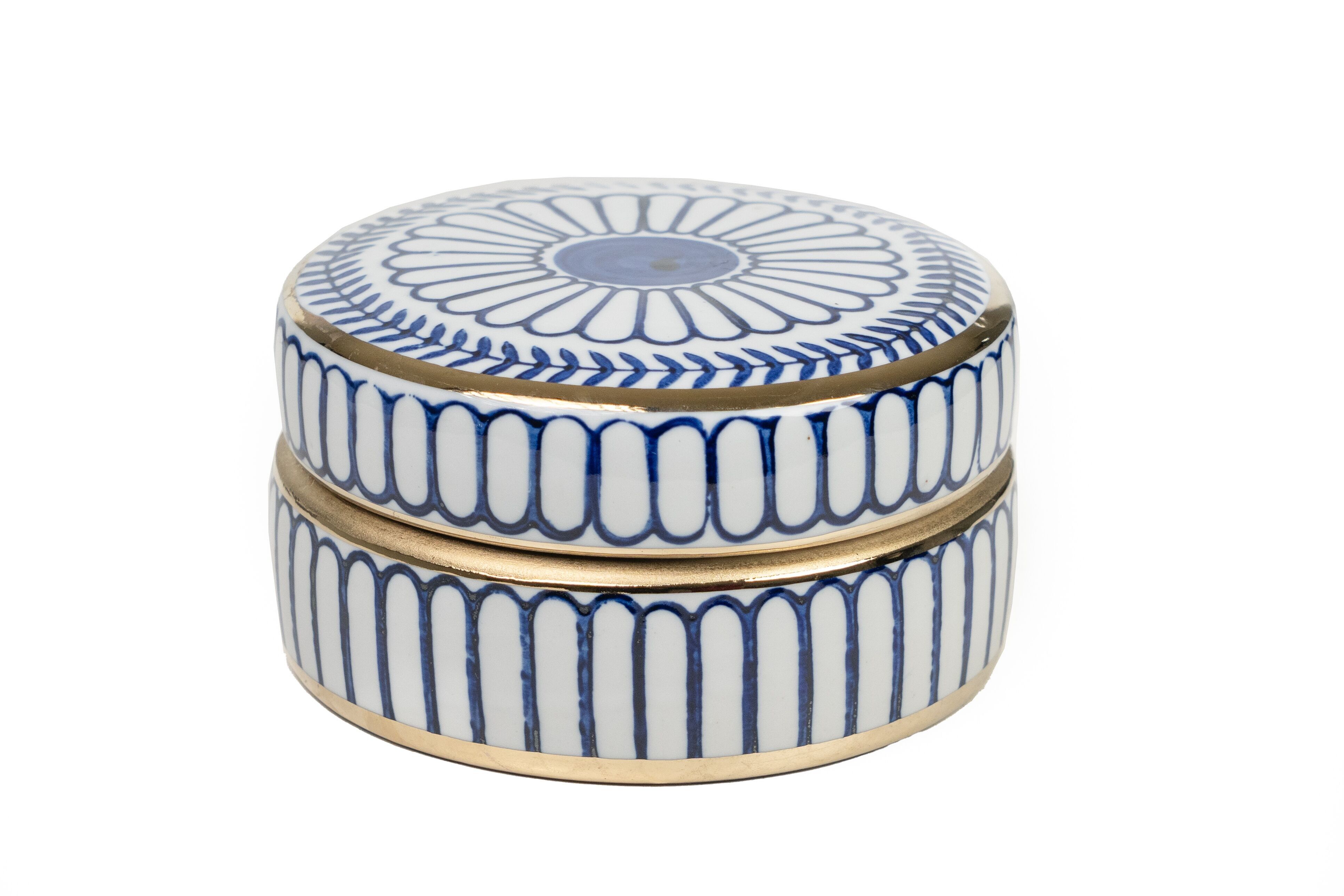 BOITE PORCELAINE BLEU/BLANC HM843882