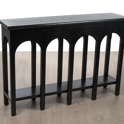 BLACK PAULONIA WOOD CONSOLE HM836