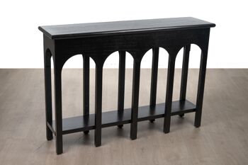 CONSOLE EN BOIS PAULONIA NOIR 40X120X81CM HM836