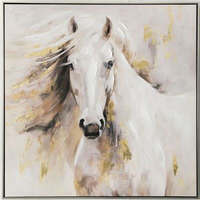 PAINTING WITH OIL PAINTED HORSE FRAME HM4010