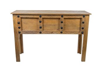 CONSOLE BOIS NATUREL 120X40X80CM HM181073 2