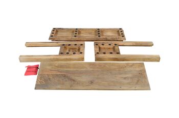 CONSOLE BOIS NATUREL 120X40X80CM HM181073 3