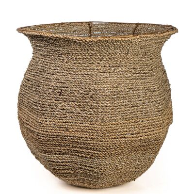 COUVERCLE-POT FIBRE NATURELLE 46X46X46CM HM472446