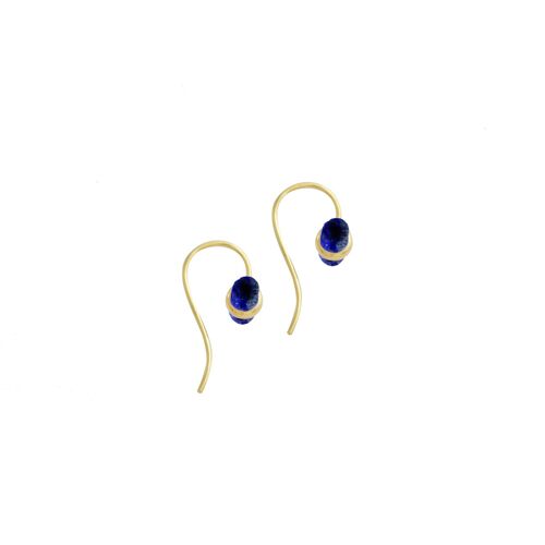 Boucles d'oreille Finse - Plaqué or - Lapis lazuli