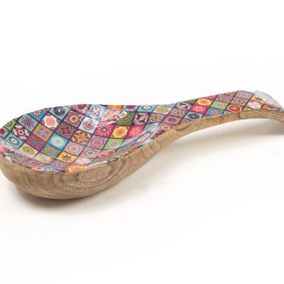 COLORED LACQUERED WOOD SPOON/DUCKET 27X9X5CM HM2420