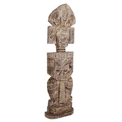 TRIBAL SCULPTURE NATURAL WOOD 33X33X157CM HM4723541