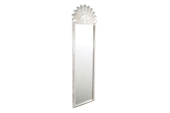 MIROIR MANCHE BOIS NATUREL/BLANC 76X4X180CM HM3011 1