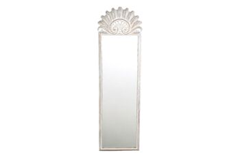 MIROIR BOIS MANGUIER NATUREL/BLANC HM3011 2