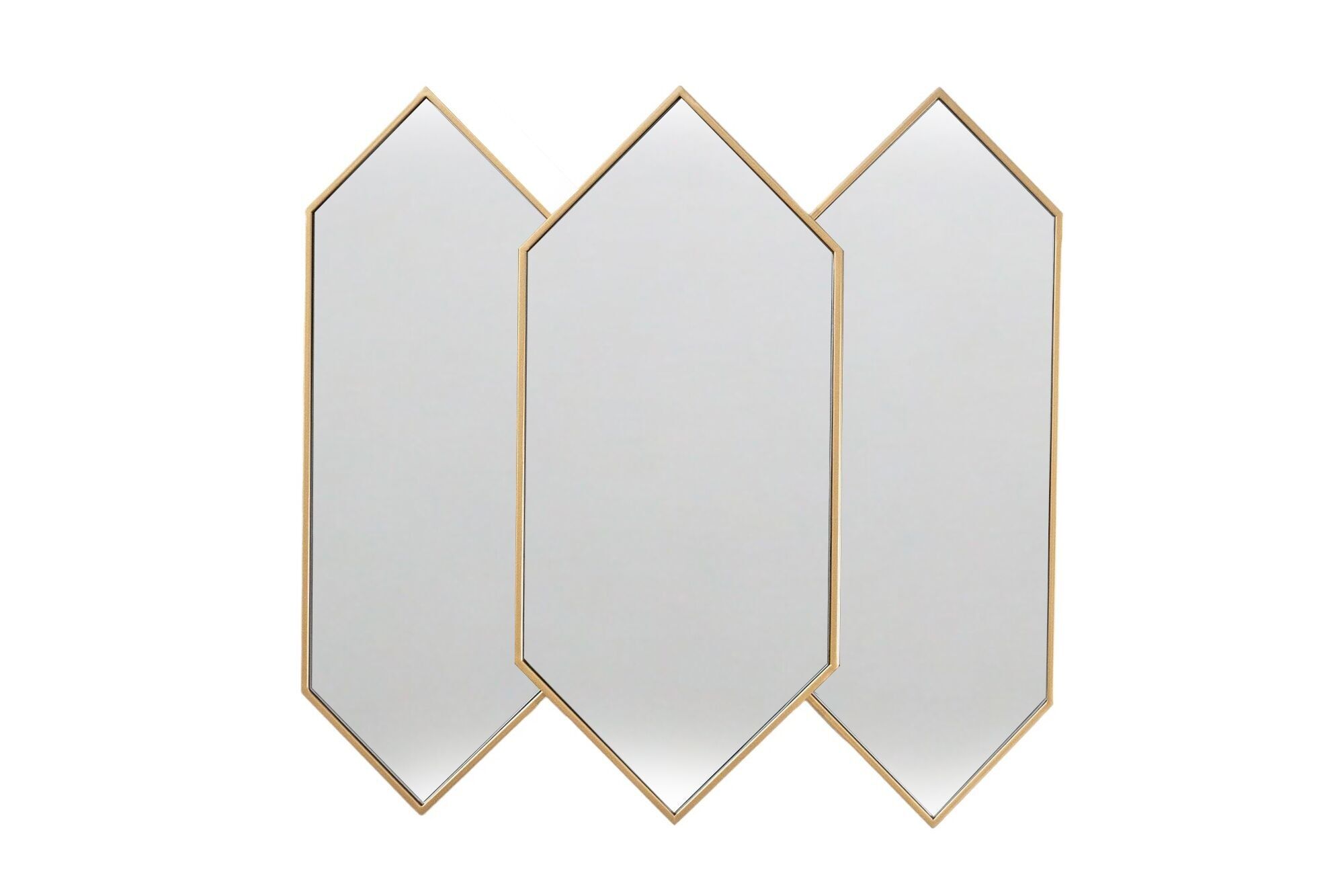 MIROIR MÉTAL DORÉ 3 RHOMBUS HM232326