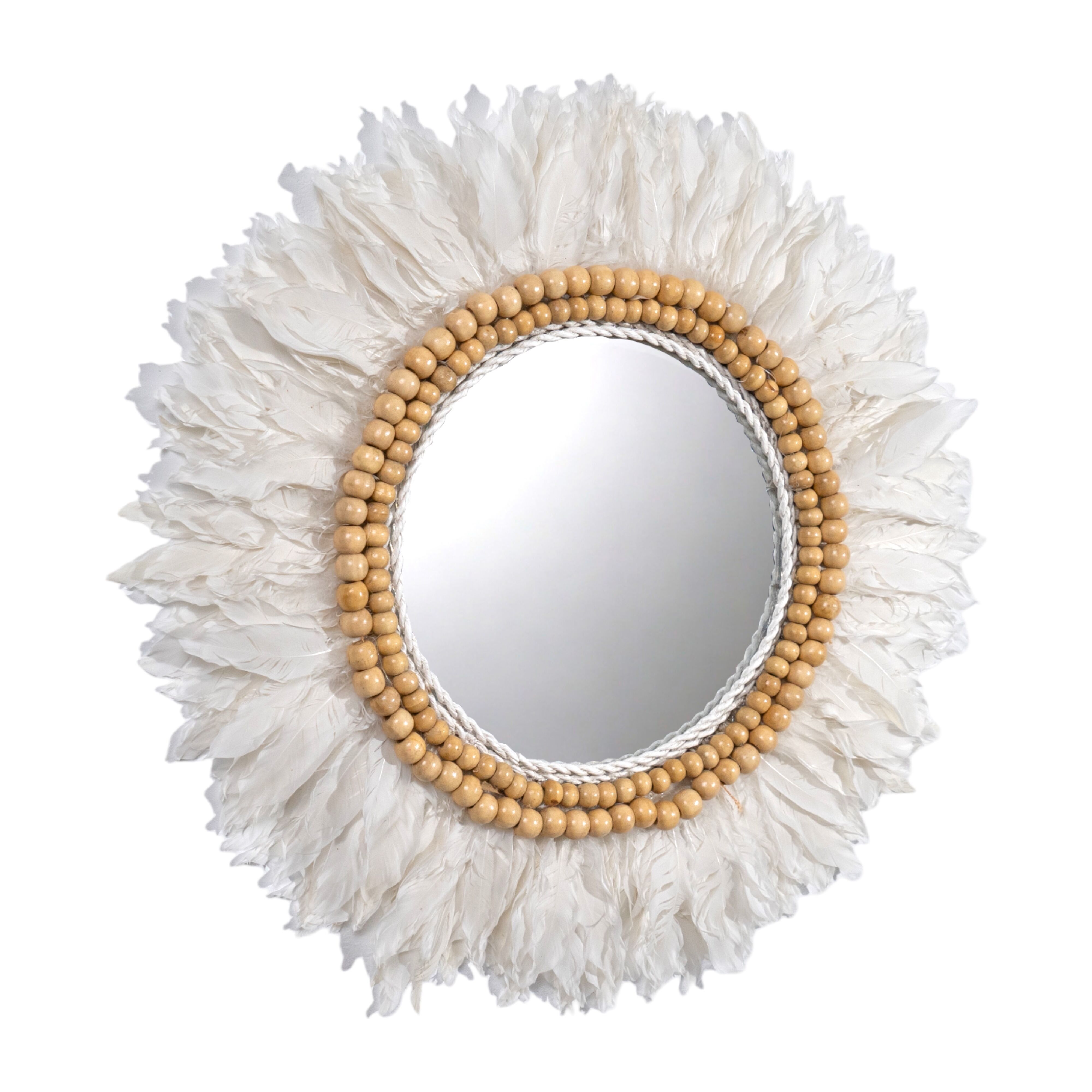 MIROIR PLUME BLANCHE HM47569