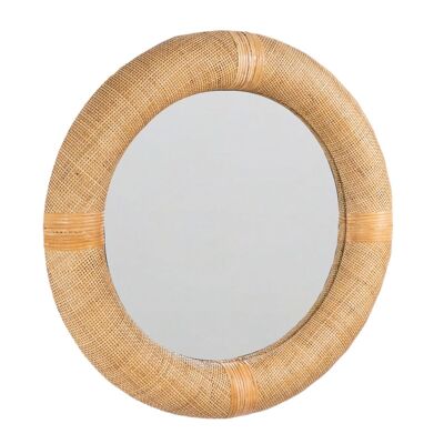 RATTAN ROUND MIRROR 80X7X80CM HM113