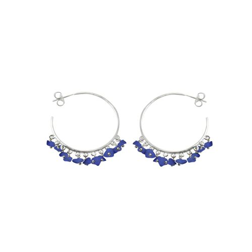 Boucles d'oreille Lura - Argent 925 - Lapis lazuli