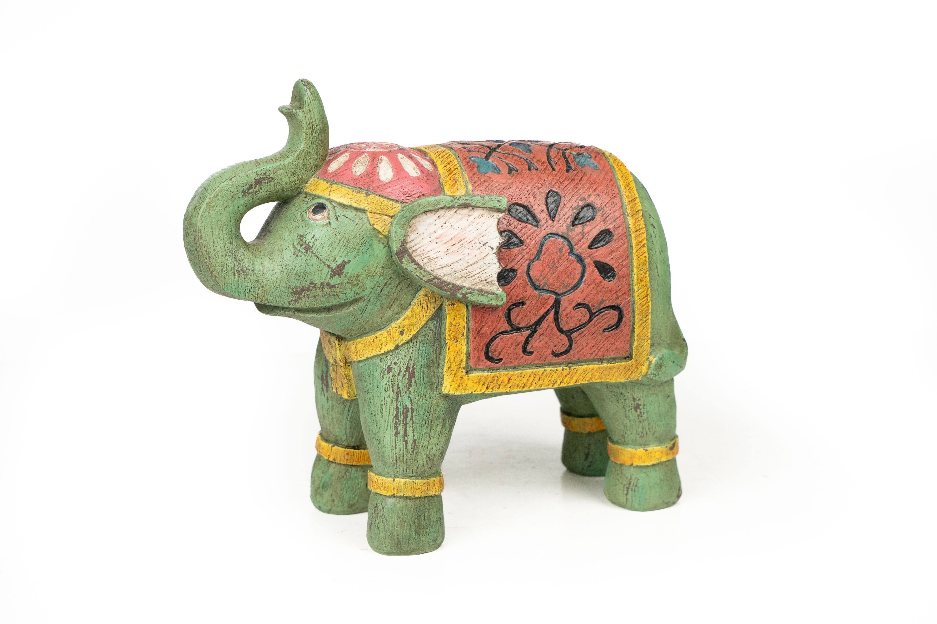 BUNTE ELEFANTENHARZFIGUR HM1011