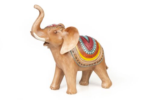 FIGURA RESINA ELEFANTE COLORES 29X12X31CM HM104