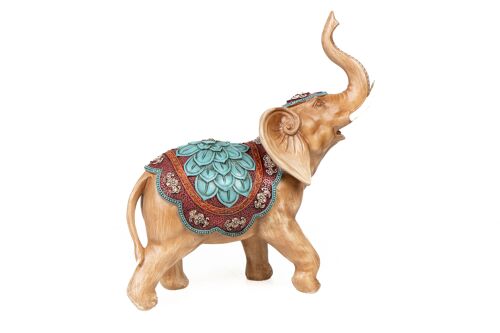 FIGURA RESINA ELEFANTE COLORES HM108