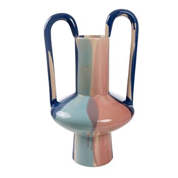 VASE EN CÉRAMIQUE AVEC POIGNÉES MULTICOLORE HM293