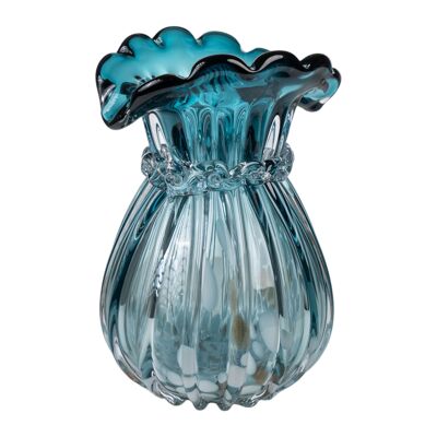 TURQUOISE GLASS VASE HM843760