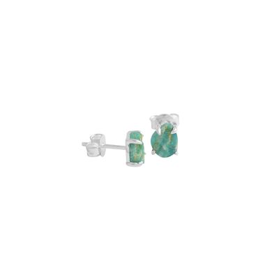 Boucles d'oreille Tolga - Argent - Amazonite