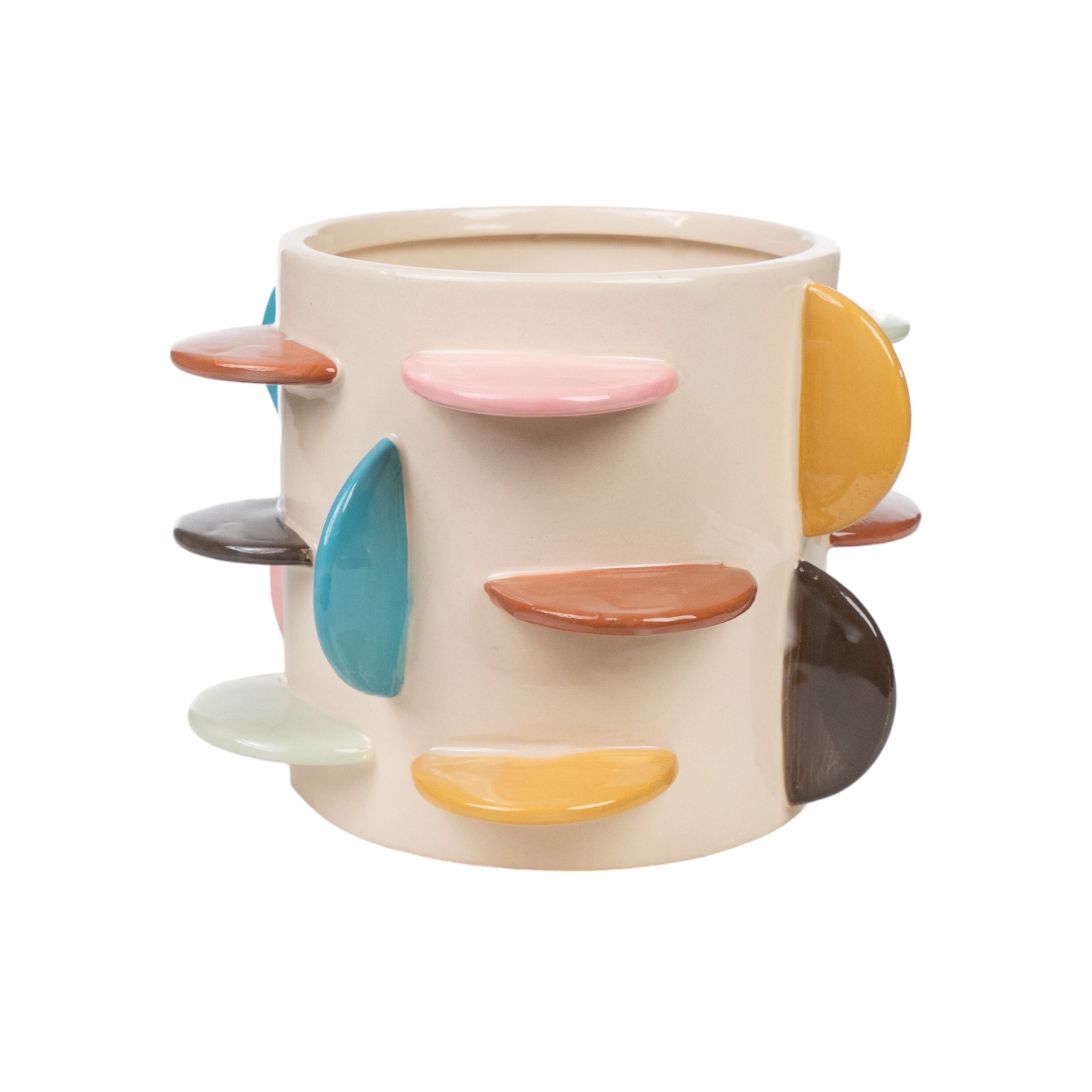 VASO A DISCO IN CERAMICA COLORATA HM285
