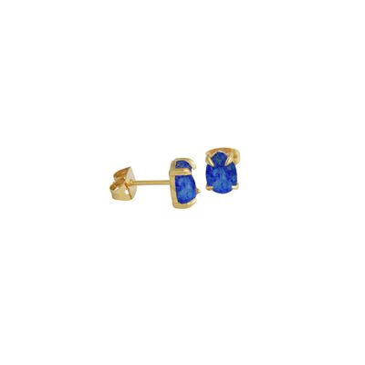 Boucles d'oreille Tolga - Plaqué or - Lapis lazuli