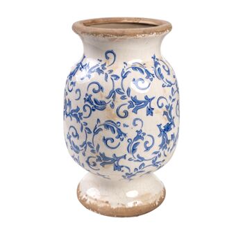 VASE PORCELAINE BLEU/BLANC HM238