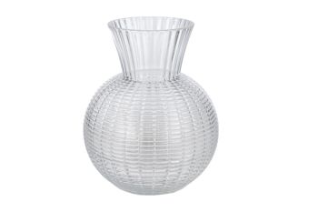 VASE VERRE RAYÉ 16X16X20CM HM843696