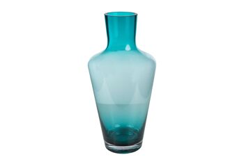 VASE VERRE TURQUOISE 18X18X40CM HM843691