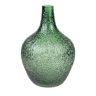 VASE VERRE VERT 16X16X25CM HM843686