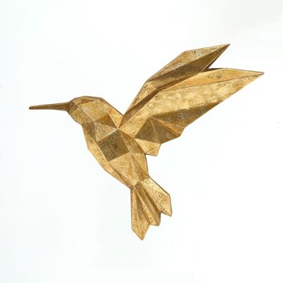 GOLD RESIN WALL SWALLOW 23X3X20CM HM1016