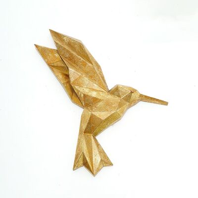 GOLD RESIN WALL SWALLOW 18X3X26CM HM1015