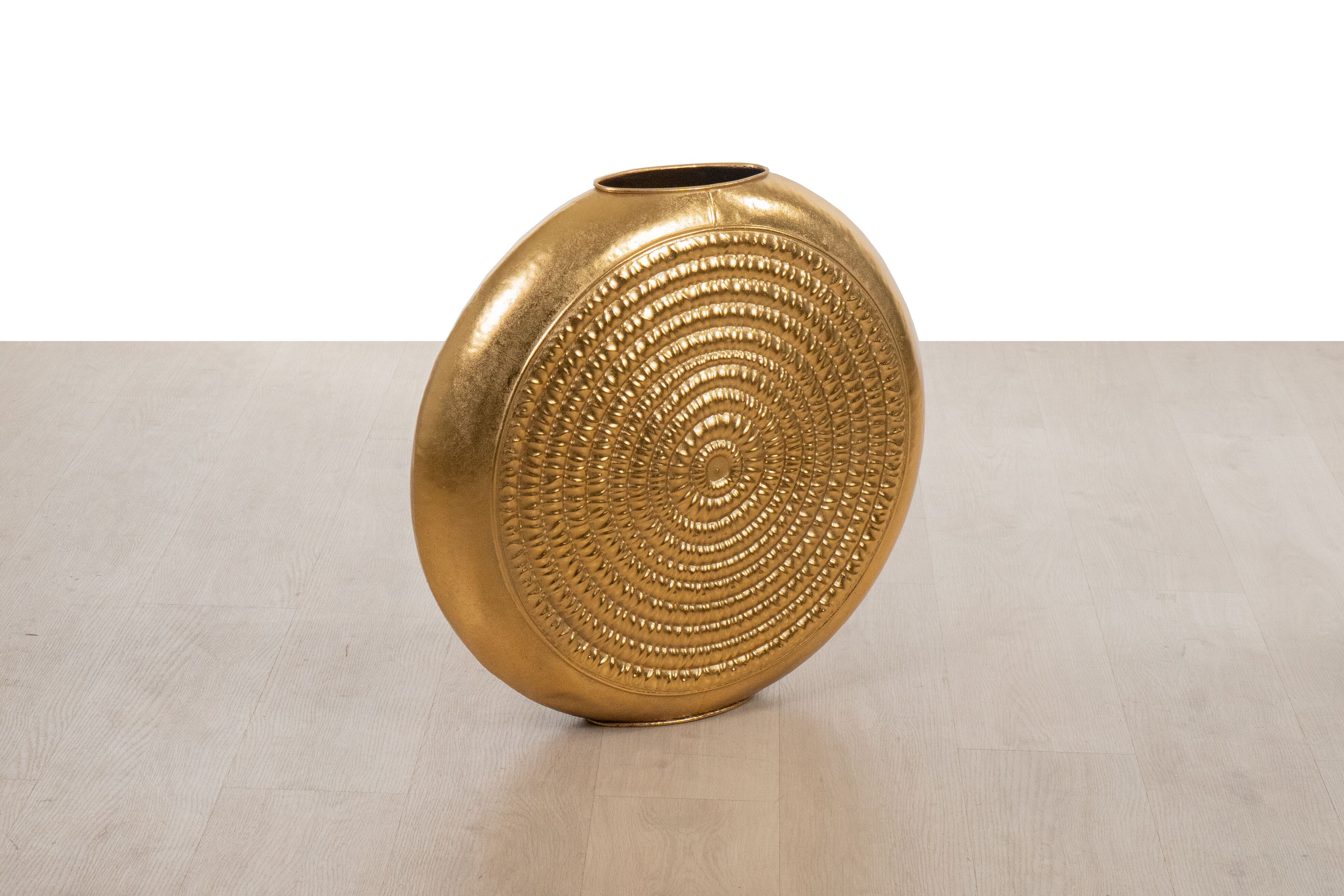 GOLDENE METALLKREISVASE HM254