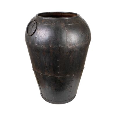 SCHWARZE METALLVASE 60X60X130CM HM1834