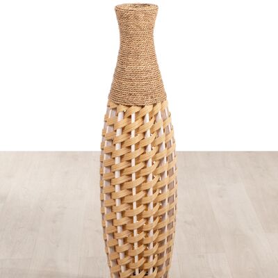 BODENVASE AUS NATURFASER 28X28X100CM HM820