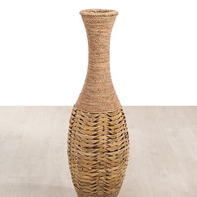 VASO DA TERRA IN FIBRA NATURALE 30X30X96CM HM821