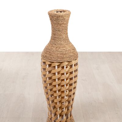 BODENVASE AUS NATURFASER 25X25X80CM HM824