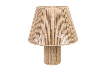 LAMPE AVEC ÉCRAN CORDE BEIGE 22X22X36CM HM843602