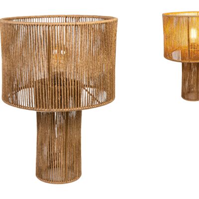 S/TABLE LAMP WITH JUTE SCREEN 35X35X46CM HM1121