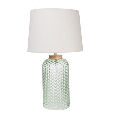 GREEN HIVES GLASS LAMP WITH SCREEN 28X28X49CM HM1142