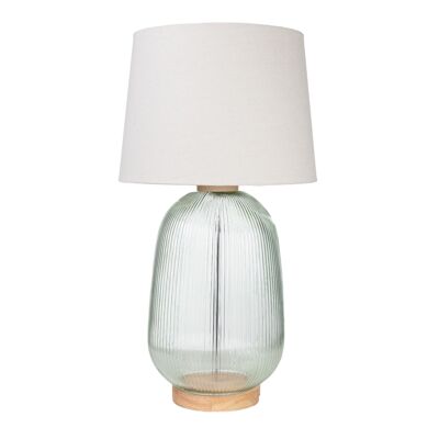 GREEN GLASS LAMP WITH SCREEN HM1144