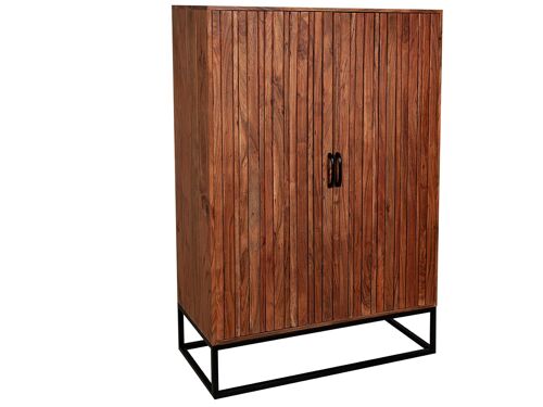 MUEBLE 2 PUERTAS MADERA/METAL 95X40X140CM HM181010