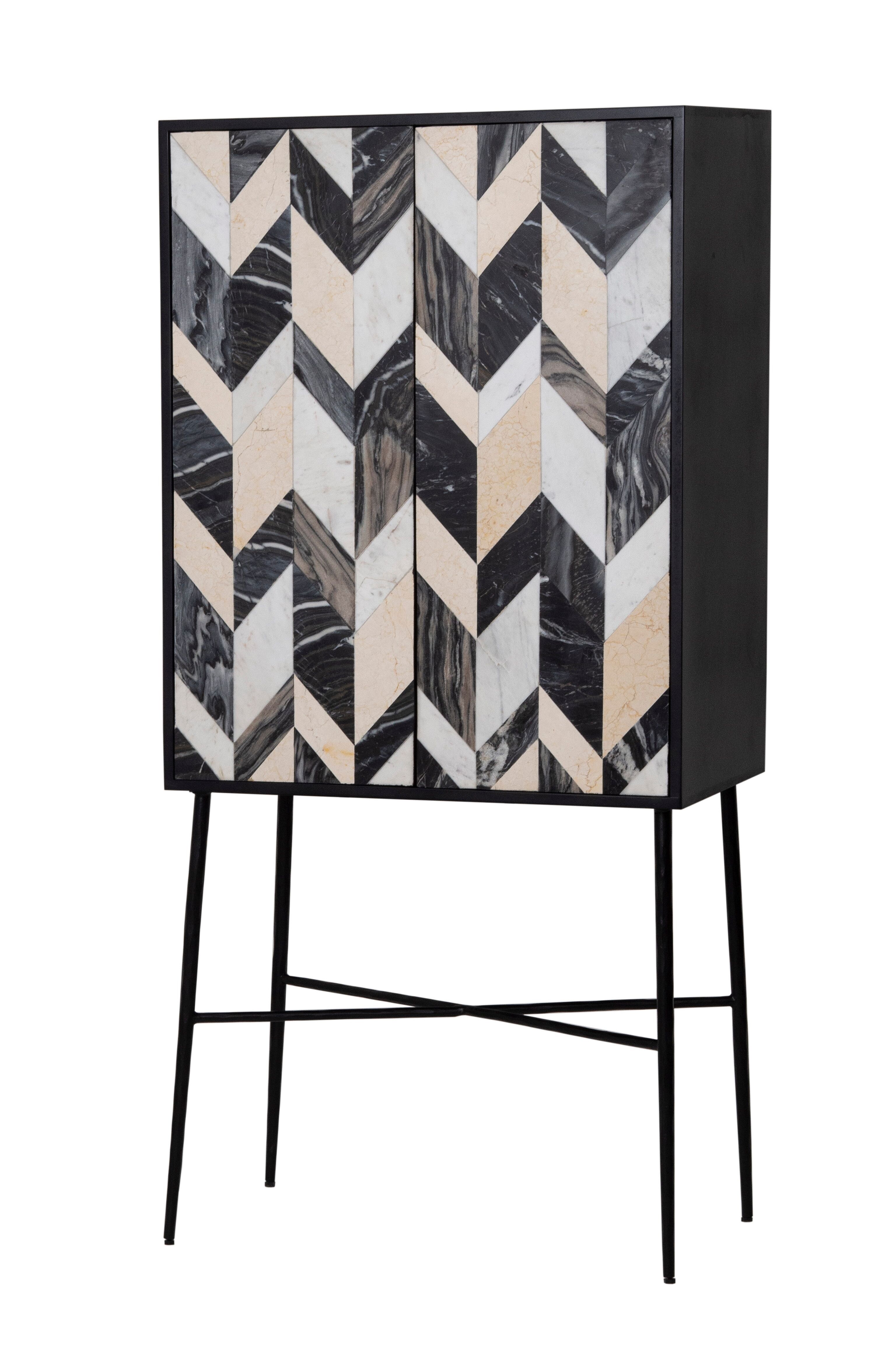 2 P. HIGH FURNITURE WOOD/MARBLE HM181050