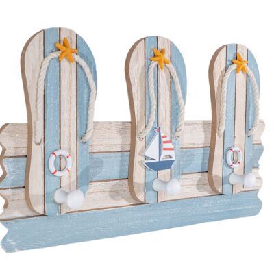 WOODEN HANGER 3 FLIP-FLOPS 40X2X18CM HM843534