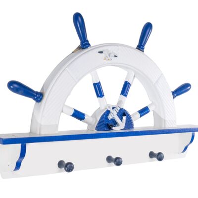 SUPPORTO TIMONE IN LEGNO BIANCO/BLU HM843529