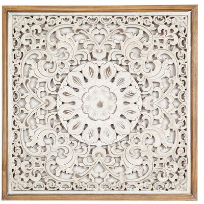 WALL PLATE WITH NATURAL/WHITE DM FRAME HM402279