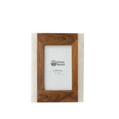 WOOD/MARBLE PHOTO FRAME 10X15X0CM HM31104410