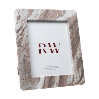 INCRUST MARBLE PHOTO FRAME. BRASS 20X25X5CM HM102020