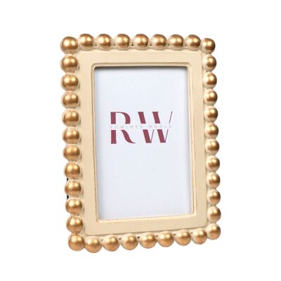 BEIGE RESIN PHOTO FRAME 10X3X15CM HM101210